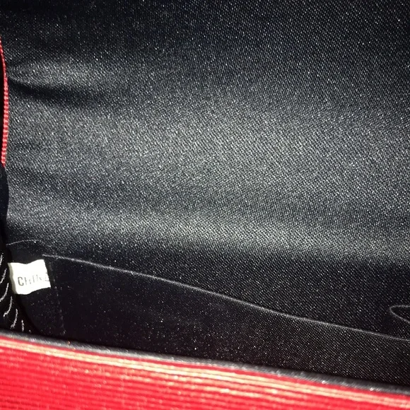 NWOT. Beautiful Red Silk mini bag. Red with black tassels on each side - Picture 4 of 5